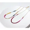Colliers Lii Ji Saphir / Rubis 14K Collier rempli d'or naturel coloré pierres précieuses bijoux ras du cou pour la fête de mariage