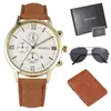 Montres-bracelets Keller Weber hommes montre ensembles avec paquet de cartes magiques mode lunettes de soleil anniversaire Thanksgiving cadeau hommes montre-bracelet ensemble