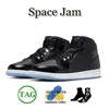 nike air jordan 1 1s retro jordans1 travis scott Reverse Mocha Basketball Shoes Jumpman Washed Pink Space Jam Black White Mens Women Trainers Sneakers 【code ：L】
