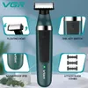 Rasoirs électriques VGR Rasoir à barbe Rasoirs professionnels Machine de coupe de cheveux étanche Lames double face Rasage pour hommes V-393 230520