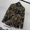 2023SS Designer italiano Mens Classic Outdoor Heavy Industry Camouflage Retro Workwear Pocket Camicia in puro cotone Cappotto Bussola Medaglia Logo