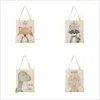 Shopping Bags Cute Nordic Animals ECO Bag Cartoon Lion Bear Hedgehog Double Sided Print Foldable Portable Convenient Storage Tote