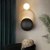 Muurlamp creatief gepersonaliseerde woonkamer kunstglas minimalistische Noordse bedhoofd slaapkamer achtergrond