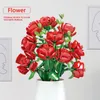 Dekorativa blommor Bukett Rose Eviga blomsterbyggnadsblock för romantisk församling Heminredning DIY Toys Födelsedagspresent