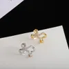 2023-pendientes de diseñador para mujer semental de lujo en forma de corazón de oro perla cristal oro doble V letra 925s joyería de plata clásica 15900