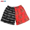 2023 Offdesigner Hommes Shorts Été Mode Pantalons De Plage De Haute Qualité Buker Polyester All Over Print Sublimation Double Couche Mens Basketball 5 Pouces Entrejambe Noir Cust