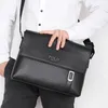 Kolejki luksusowe męskie teczka skórzana torba na ramię Crossbody Business Business Bogs Messenger Bags Mężczyzna marki małe torebki 230520