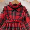 Sukienki dla dziewczynek 18M-6y Kids Red Tra'a Sukienka Dzieci Bowknot Princess Infant Baby Dziewczynki