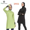 Этническая одежда 3 пьеса мусульманская спортивная одежда, подходящая для женских головных платок Исламская мода Женская одежда скромность с длинными рукавами