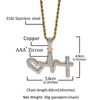 Pendentif Colliers Hip Hop Griffe Réglage CZ Pierre Bling Glacé Coeur Croix ECG Pendentifs Pour Hommes Rappeur Bijoux Drop PendantPendentif