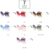 Óculos de sol Moda Moda Mulheres Designers de Lens de uma peça gradiente de lente de uma peça Sexy Lady Butterfly Sun Glasses UV400
