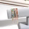 Bangle justerbar strängarmband fröpärla små pärlband armband lager vänskap minimalistisk vardagsmycken tillbehör