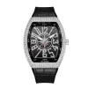 187 PINTIME Hommes Montre De Mode Shinning Diamant Glacé Montres En Acier Inoxydable Mouvement À Quartz Mâle Robe Décontractée Horloge Montre De Fête Montre