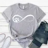 T-shirt da donna Infinity Fur Love Camicia manica corta Top T-shirt O collo Streetwear Harajuku Cotton Fashion Goth Y2k T-shirt Drop