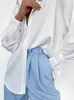 Camicette da donna Camicie Moda Camicia con rifiniture di piume Donna Tinta unita Manica lunga Bottoni con risvolto Top e camicette larghe Camicie eleganti casual Donna 230520