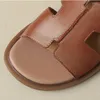 Sandali donne estate 2023 pelle di pecora da 6 cm con tallone medica a punta di piedi morbide scarpe tacco casual comode in vendita