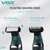 Rasoirs électriques VGR Rasoir à barbe Rasoirs professionnels Machine de coupe de cheveux étanche Lames double face Rasage pour hommes V-393 230520