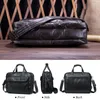 Briefcases JOYIR 15 Inches Genuine Leather Laptop Bag Men Briefcase Business Trip Handbag Male Messenger Shoulder Bags A4 Paper Portfolio