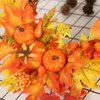 Fleurs décoratives Halloween Guirlande Citrouille Artificielle Automne Thème Porte Décoration Baies Artificiel Guirlande Tissu Home Party Decor