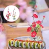 装飾的な花2 PCSフェイクフラワーケーキ寿司レストラン装飾皿彫像チノワーズサーシミ飾り