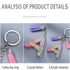 Клавицы Creative Fringe English Letter Key Chain Акриловые аксессуары Европа и подвеска для кольца Соединенных Штатов.