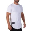 Men's T Shirts Muscle Brother Sport Short Sleeve Cotton Running Training Round Neck Shirt Fitness Clothes