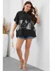 Women's Plus Size TShirt Summer women loose navy blue daily casual slimming ladies shirt plus size clothing tops 230520