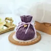 Подарочная упаковка 10 шт./Сумки с лотом бархатная ткань конфеты для вечеринки сувенирная сладкая свадьба для возвращения гостей