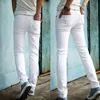 Мужские джинсы высококачественные модные модные мужские джинсы белые джинсы мужские брюки мужские брюки.