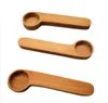 Lepels Flatware Kitchen Eetbar Home Garden Lepel Hout Koffie Schep met tasclip eetlepel houten meetschepjes