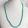 Halsband små 3*4mm fasetterade ite jade halsband för kvinnor natursten pärlor pärl choker krage abacus smycken