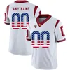 Maillots personnalisés USC Trojans personnaliser hommes collège blanc rouge nous drapeau mode taille adulte football américain porter maillot cousu