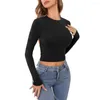 Women's Blouses Women Sexy Y2k Clothes Backless Front And Back Wearing Tops 2023 Spring Fashion Long Sleeve Party Club Pink Clothing Ladies
