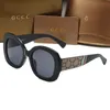 Óculos de sol de luxo de designer com lentes femininas e masculinas, óculos de sol sênior Ggities para mulheres, armação de óculos, óculos de sol de metal vintage com caixa 9091