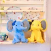 25 centimetri carino elefante giocattoli di peluche cartone animato addormentato cuscino farcito bambola cuscino morbido sostegno regalo di compleanno per bambini peluche blu