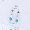 Stud -oorbellen S925 Sterling Silver Aretes de Plata Ley 925 Mujer oorbel voor vrouwen trendy waterdruppel saffier orecchini vrouw