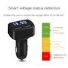 Nouveau chargeur de voiture 5V 3.1A double USB universel 4 en 1 tension/température/courant testeur adaptateur affichage LED numérique pour Huawei