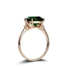 Mormor Green Gem Ring Fashion Light Luxury Embedded Green Tourmaline Crystal Ring Female Ornament