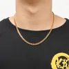 Łańcuchy męski kubański łańcuch kubański długie naszyjniki ze stali nierdzewnej konfigurowalna długość Hip Hop Choker urok biżuteria moda/mężczyźni prezenty