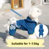 Hundkläder regnrock all-inclusive fyrbenad vattentät regn poncho teddy bomei regniga husdjurskläder små och medelstora bichon