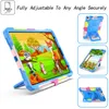 Smart Foldable Stand Shoulder Strap Soft Silicone Protective Tablet Case with Big ring kickstand For iPad 10.2 ipad pro air 4 Mini 6 Defender Ipad Cover