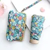 Paraplyer Boutique Lady Five Folding Floral Color Coating UV Woman Ultralight Pocket Pick Paraply Parasol Presents for Women