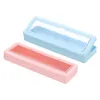 2Pcs Kreative Acryl Schreibwaren Box Bleistift Fall Stift Tragbare Transparente Abdeckung Boxen Lagerung Schule Liefert