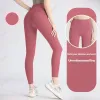 2023 Nuevos pantalones de yoga lulus Sin rastro de desnudez Mujeres nalgas de melocotón Leggings altos Pantalones cortos de cintura y caderas altas Pantalones de gimnasia Mantenga el estómago apretado Yoga l U1hh #