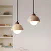 펜던트 램프 천연 석조 조명기구 나무 북유럽 현대식 LED 매달려 램프 천장 식당 가정 장식 조명 조명기구