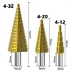 Ensembles d'outils à main professionnels Imperial Pagoda Drill 6PC Boîte en plastique Set Positionnement central Titane Plaqué Galvanisé Fer Acier Inoxydable