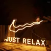 Applique murale Just Relax Neon Sign Hands Light Led pour la décoration