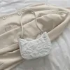 Waist Bags Bowknot Handheld Pearl Bag Fashion Zipper Embroidery Handbag Summer Crossbody Women Printing Soft Fabric Trendy 230520