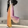 Женские брюки Capris colorblock Fashion Эстетическая корейская женщина Kpop Harajuku Streetwear Boho высокая талия плиссированная широкая мешковатые длинные брюки Trous