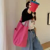 Bolsas de cintura Mulheres Bolsa de compras de lona rosa Livros amarelos de laranja verde para meninas de tendência de tendências Bola e compras 230520